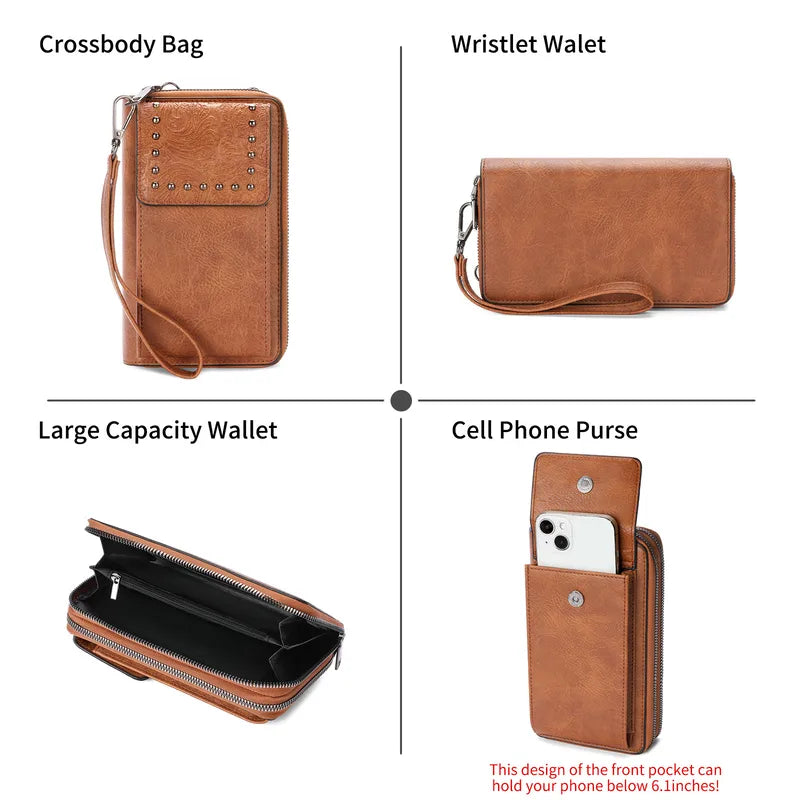 Jayden Textured Flap Phone Wallet Bag - 4 Colors