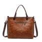 PU Leather Handbag with Dual Zippers and Front Pockets - 3 Colors
