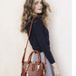 Jacie Croc‑Texture Handbag with Gold Charm - 4 Colors
