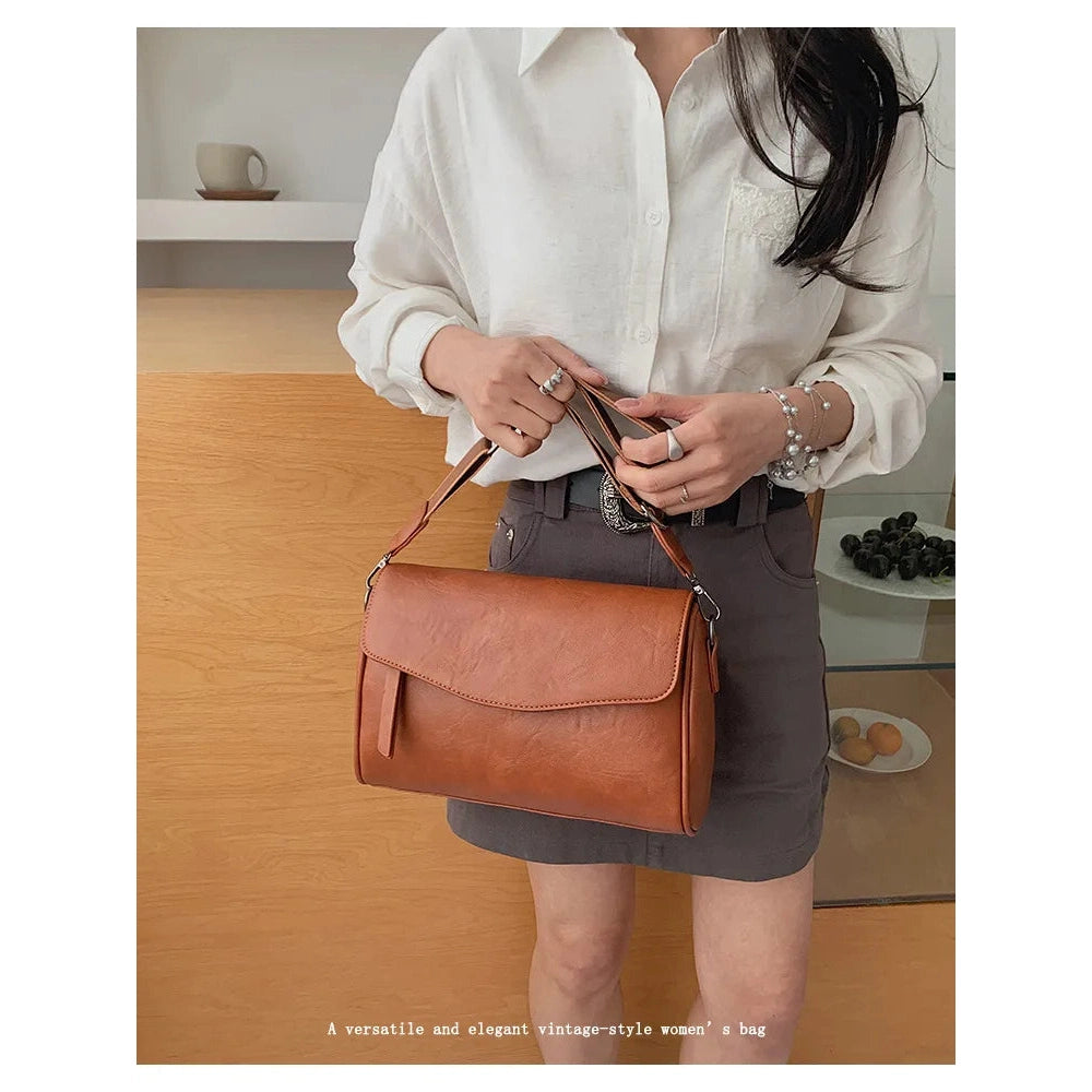 Autumn Pillow Shape PU Leather Bag - 4 Colors