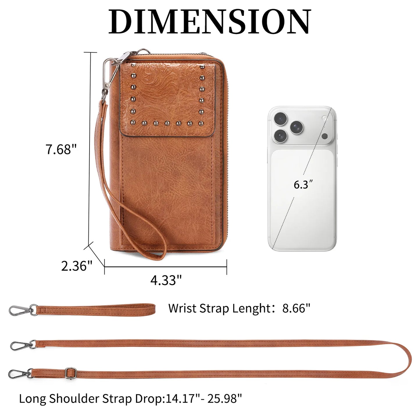 Jayden Textured Flap Phone Wallet Bag - 4 Colors