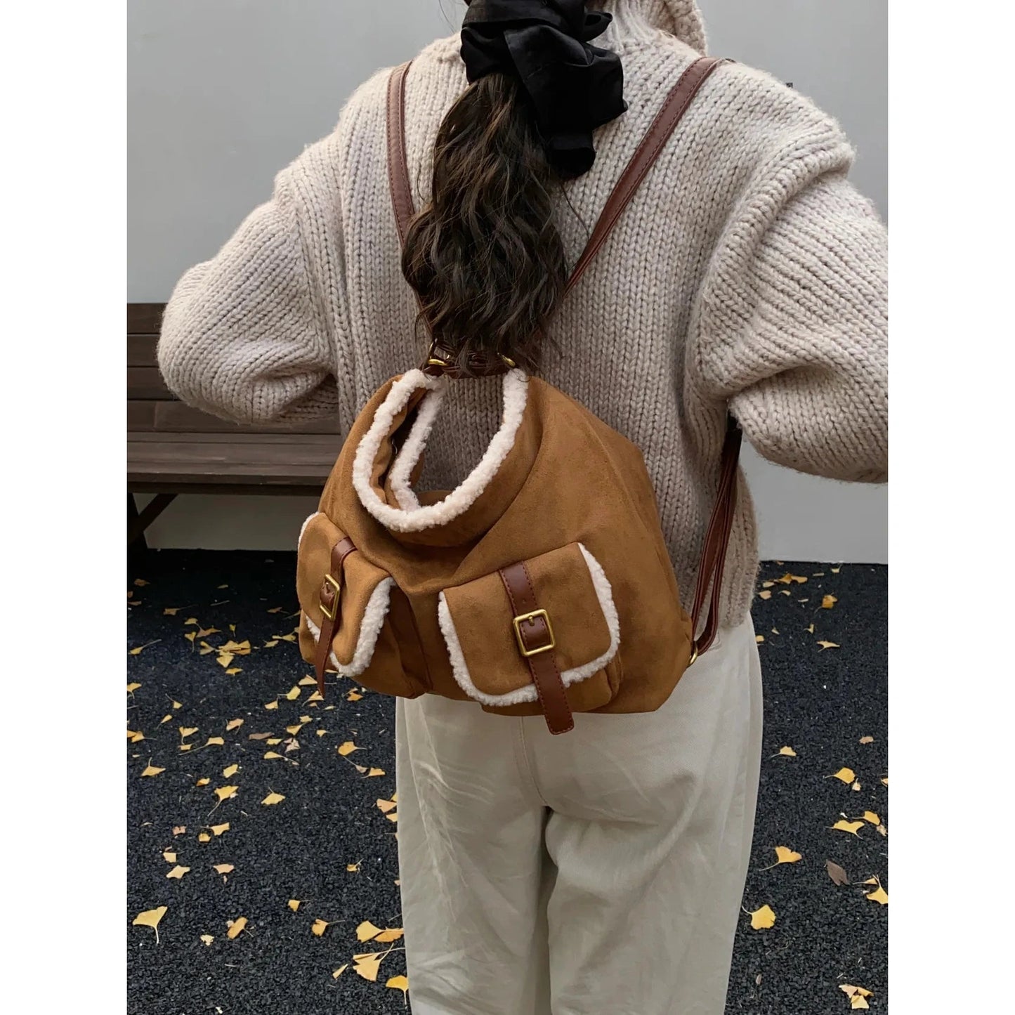 The Hearthside Faux Suede Satchel - 2 Colors