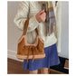 Faux Shearling Shoulder Bag with Bow Detail - 4 Colors