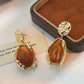 Irregular Resin Drop Earrings - 2 Colors