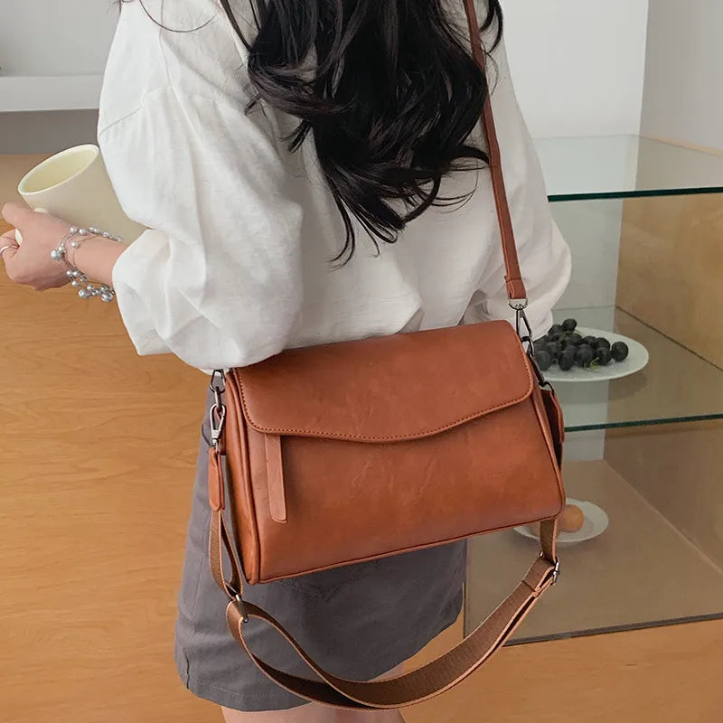Autumn Pillow Shape PU Leather Bag - 4 Colors
