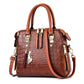 Jacie Croc‑Texture Handbag with Gold Charm - 4 Colors