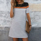 Brylie Striped Color Block Tee Shirt Dress