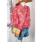 Brynleigh Floral Print Wide Short Sleeve Loose Shirt