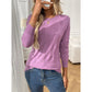 Brynn Purple Crew Neck Long Sleeve Sweater