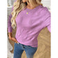 Brynn Purple Crew Neck Long Sleeve Sweater