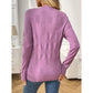 Brynn Purple Crew Neck Long Sleeve Sweater