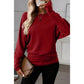 Chrystal Red Extended Cuffs Long Sleeve Top