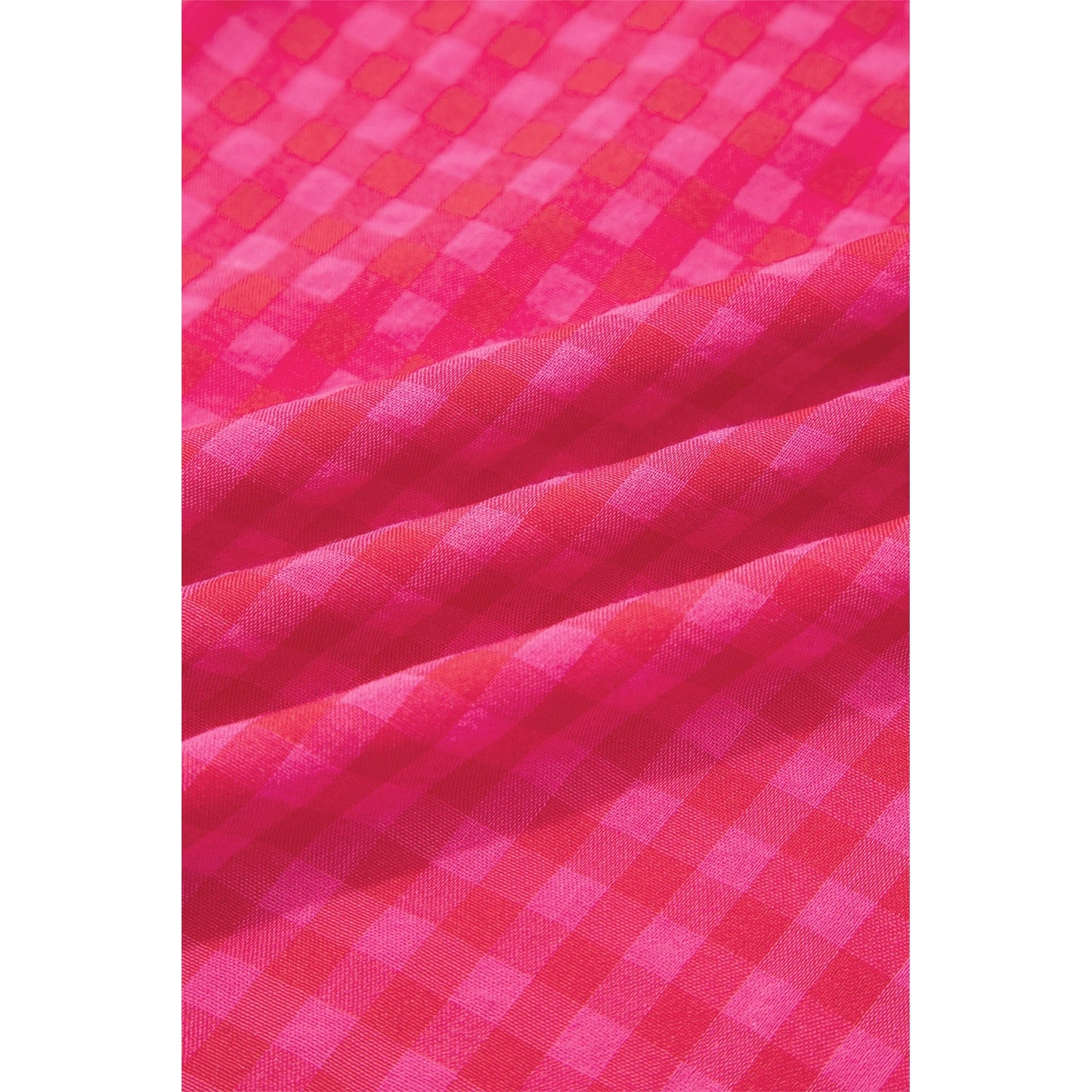 Calleigh Plaid Square Neck Fit-and-flared Vacation Sundress