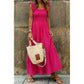 Calleigh Plaid Square Neck Fit-and-flared Vacation Sundress