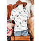 Western Cactus Print Crew Neck Short Sleeve Top