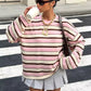 Cadyn Pink Striped Pullover Top