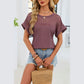 Calliope Purple Vintage‑Inspired Lace Knit Blouse