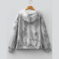 Cammy Grey Camouflage Woodland Print Oversized Sporty Hoodie