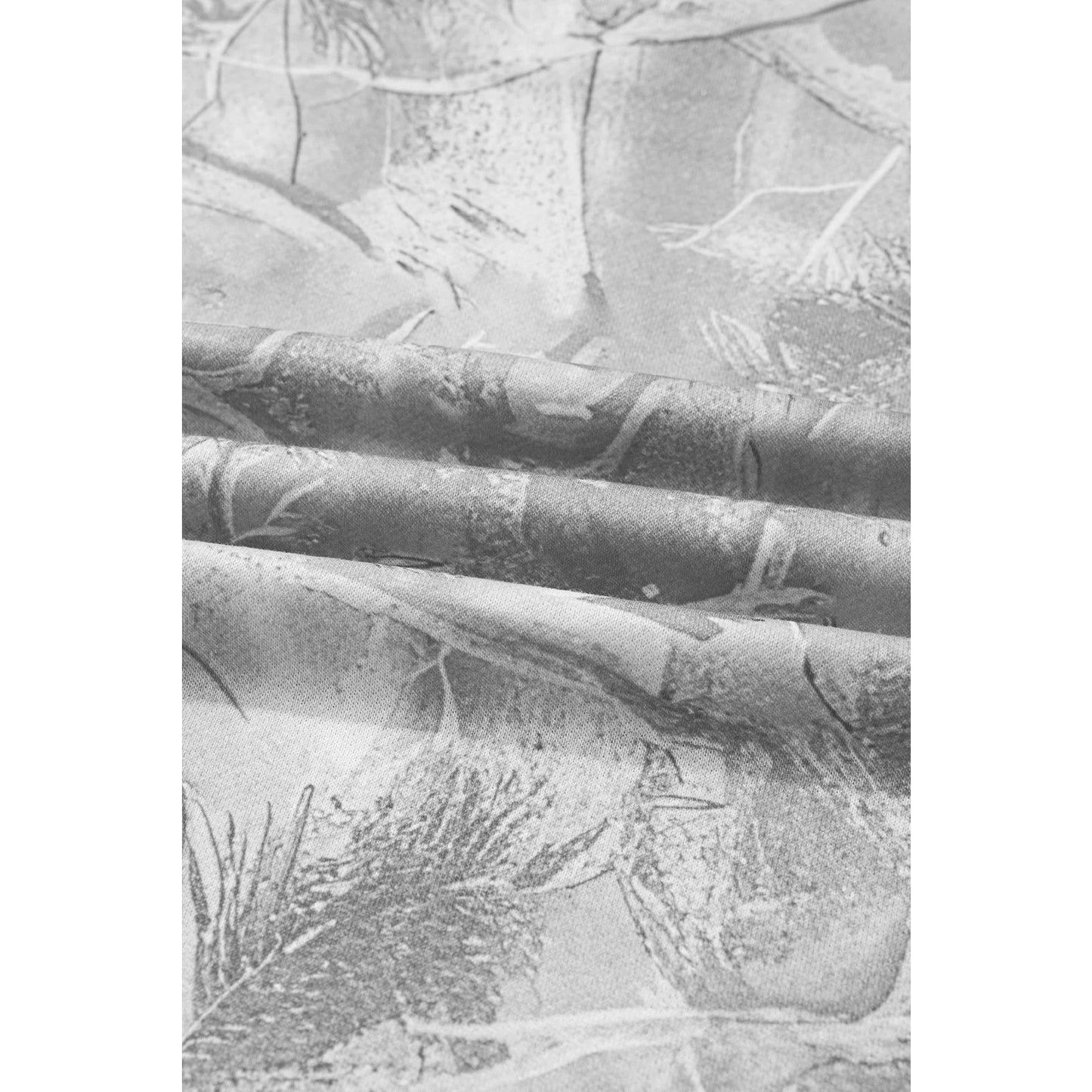 Cammy Grey Camouflage Woodland Print Oversized Sporty Hoodie