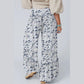 Leeza Camo Print Wide Leg Casual Pants