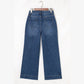 Candie Blue Cropped High Rise Wide Leg Jeans
