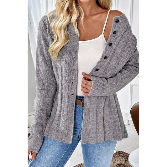 Candy High Cable Knit Cardigan Sweater