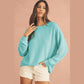 Carden Corded Knit Round Neck Top