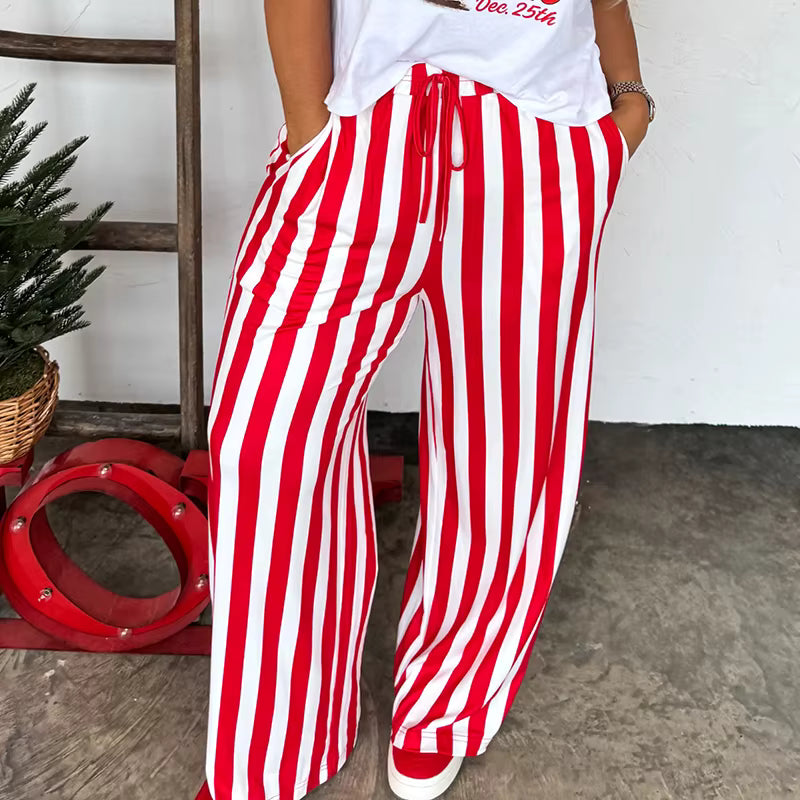 Cardi Red Rhythm Wide‑Leg Pants