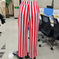 Cardi Red Rhythm Wide‑Leg Pants