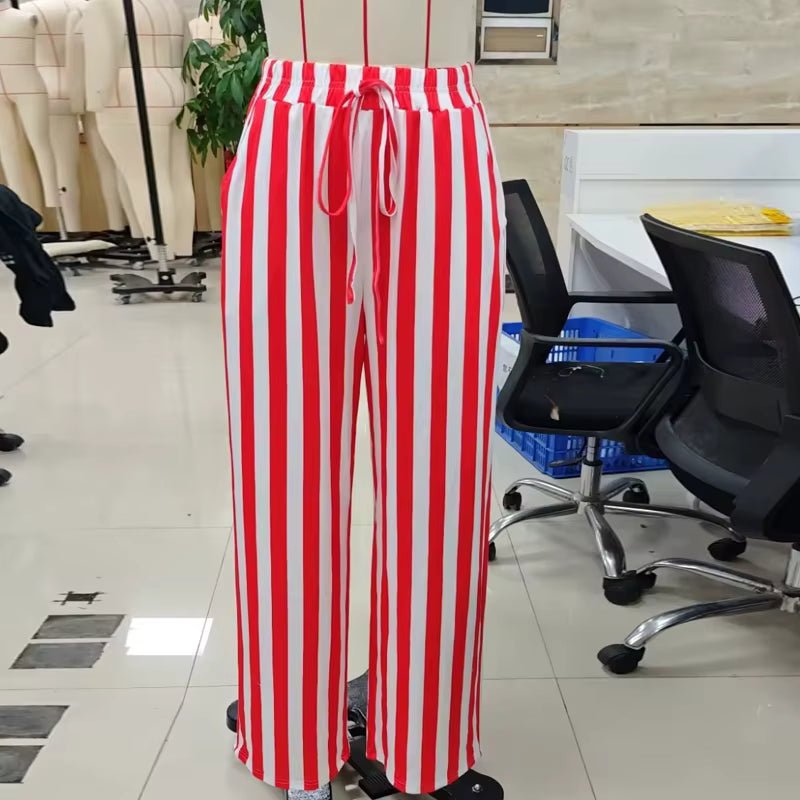 Cardi Red Rhythm Wide‑Leg Pants