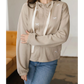 SALE!!!  Carlyn Contrast Bow Embroidered Zip Up Jacket Hoodie