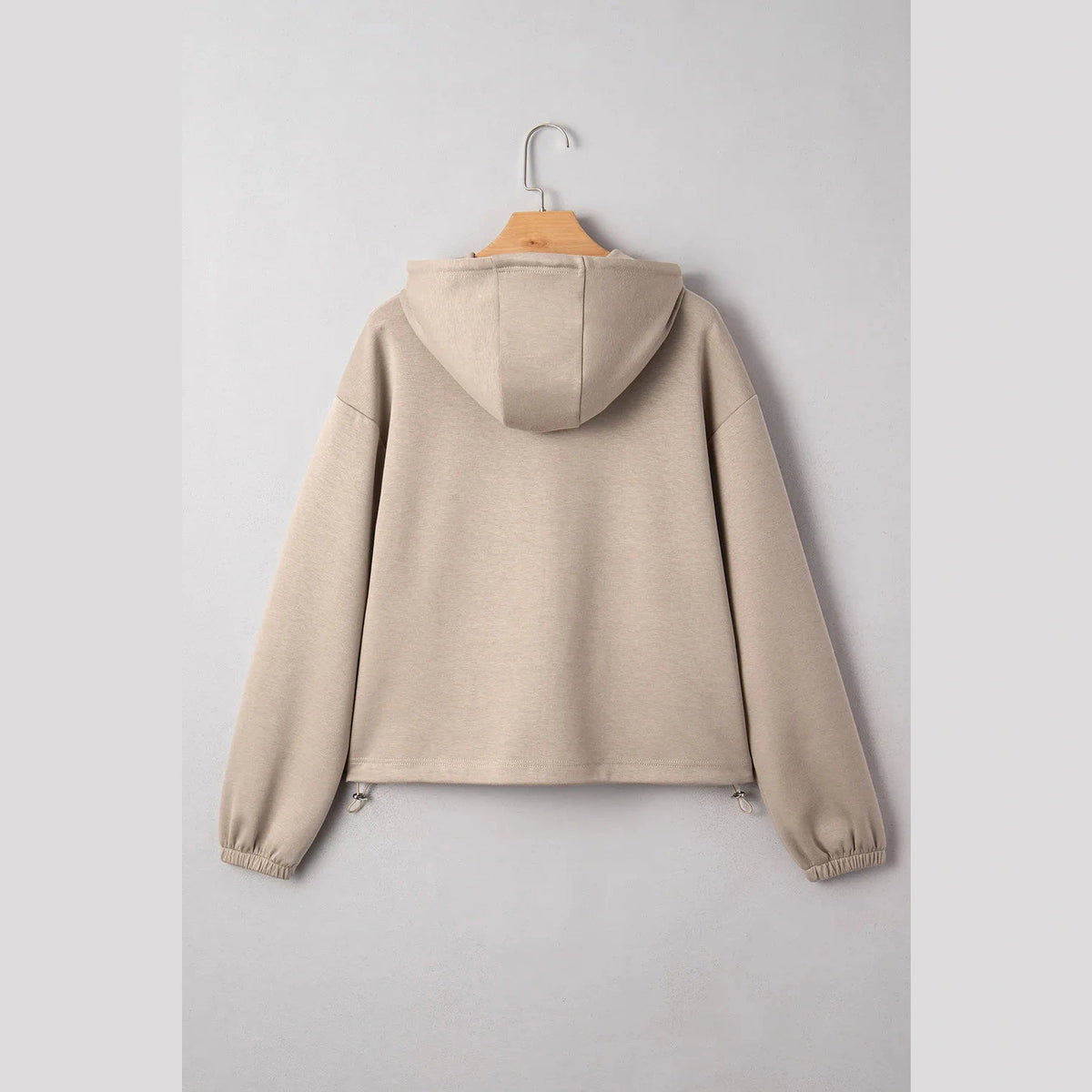 SALE!!!  Carlyn Contrast Bow Embroidered Zip Up Jacket Hoodie