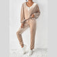 Carrey Parchment Velvet Zipped Top and Joggers Two Piece Set