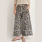 Carsey Khaki Leopard Wide Leg Cropped Pants