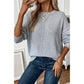 Carys Grey Knitted Crewneck Sweater