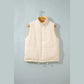 Cass Reversible Double Wear Contrast Color Stand Neck Zip Pocket Quilted Vest