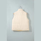 Cass Reversible Double Wear Contrast Color Stand Neck Zip Pocket Quilted Vest