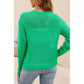 DESTASH Cassian Green Cutout Crewneck Sweater