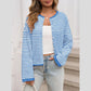 Cassy Blue Striped Button Up Cardigan