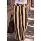 Catalina Brown Stripe Nature Waist Casual Shift Jeans