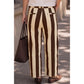 Catalina Brown Stripe Nature Waist Casual Shift Jeans