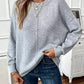 Cathy Grey Loose Fitting Drop Shoulder Sweater