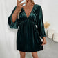 Catrin 3/4 Sleeve Velvet Mini Dress