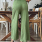 Ceclia Green Crinkle Comfort Trousers