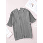 Chanda Grey Ribbed Open Front Knit Cardigan