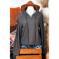 REDUCED!!!  Tiffie Charcoal Ribbed Zip Up Front Drawstring Hoodie   REDUCED!!!