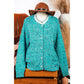 Chasely Aruba Blue Multicolor Confetti Sweater Cardigan