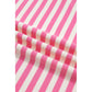 Chelsie Pink Stripe Contrast Patchwork Short Sleeve Loose Tee