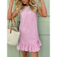 Chelsea Pink Stripe Ruffle Hem Dress