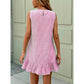 Chelsea Pink Stripe Ruffle Hem Dress